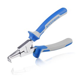 SPEEDWOX Circlip Pliers 9" Snap Ring Pliers External Heavy Duty Precision Circlip Retainer Ring Plier Ring Remover Curved Jaw Hose for Retaining and Removing