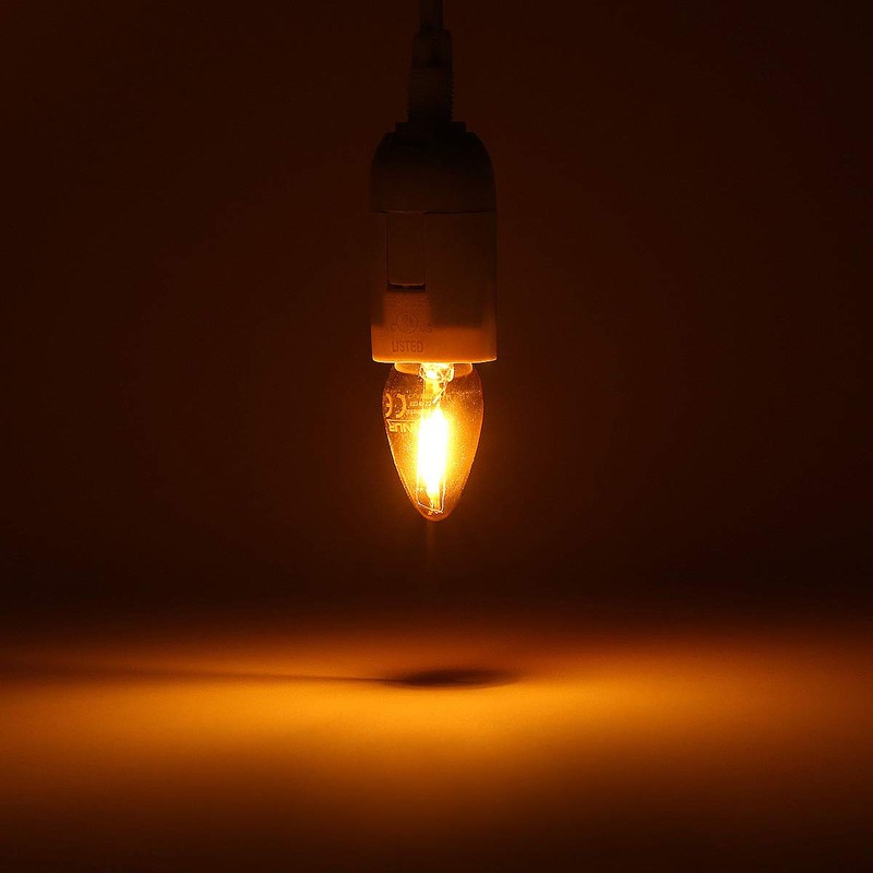 KINUR Night Light Bulbs, C7 LED Bulbs E12 Candelabra Base