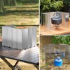 Stove Windscreen, 12 Plates Stove Windshield with Drawstring Bag, Aluminum