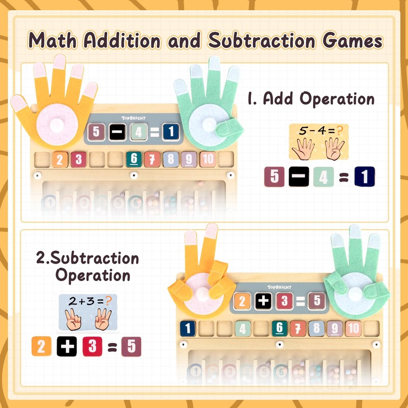 TOP BRIGHT Montessori Learning Toys for 3 4 5 +