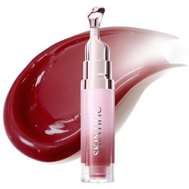 SKINTIFIC Serum Labial con Polipéptidos y Escualano – Gloss Hidratante con Vitamina C, Brillo Espejo, Aroma Natural y Sutil, No Pegajoso, 6.5ml(11 DUSTY ROSE)