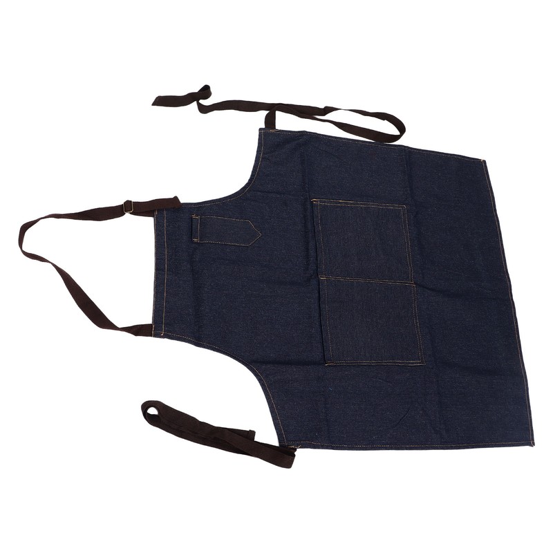 Denim Apron Abrasion Resistant Washable Chef Apron Adjustable Stylish Kitchen