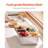 VEVOR Countertop Food Serving Display Container, 6 Pan Stainless Steel