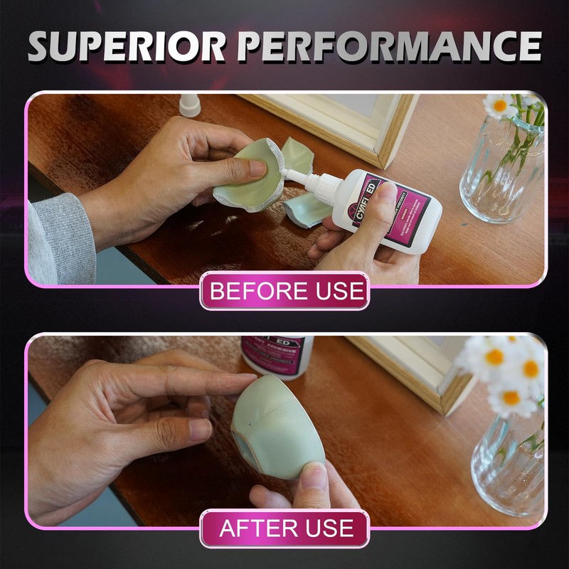Medium-Thick Super Glue for Wood Plastic Ceramic, 56.8 Gram (2oz)