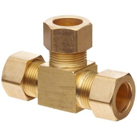 Anderson Metals-50064-05 Brass Tube Fitting, Tee, 5/16" x 5/16" x 5/16" Compression