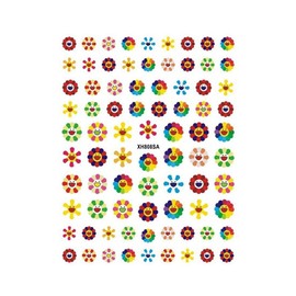 Generic Daisy Flower Emoticons Nail Sticker Go Away Xh808Sa Nail Wraps Stickers Manicure Supplies for Women Nails Full Long Lasting Easy Apply and Remove