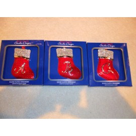 Regent Square  Initial Christmas Stocking Letter Regent Square Monogram Ornament A or C