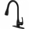 Bathroom Sink Faucet Matte Black High Arc Design Dual Handles