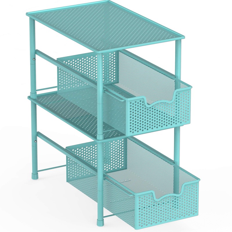 Simple Houseware Stackable Under Sink Cabinet Sliding Basket Organizer Drawer,