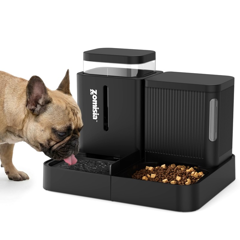 ZOMISIA Gravity Dog Food and Water Dispenser, 2 in 1