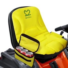 Riding Lawn Mower Seat Cover with Padded and Non Slip Fabric Rubber, 600D Weatherproof Tractor Seat Cover Cushion for John Deere, Cub Cadet, Craftsman, Troy Bilt, Kubota, Ford, Mahindra, Husqvarna