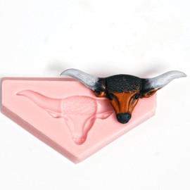Long Horn Steer Silicone Mold Food Safe Mold Craft Jewelry Mold. Perfect size to make western jewelry.