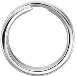 JewelryMaven 12mm OD 12ga Solid 950 PALLADIUM Round Split Jump Ring Clasp Charm  Keychain