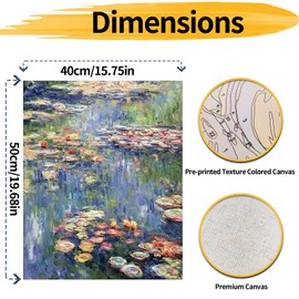 YALKIN Paint by Numbers Adults, Paint by Numbers, DIY with Brushes and Acrylic Paints, Hand Painted Oil Painting Canvas for Home Decor, Without Frame (40 x 50 cm)