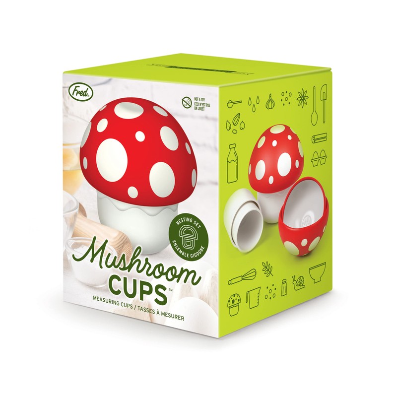 Genuine Fred Mushroom Cups, Nesting Mushroom Measuring Cups