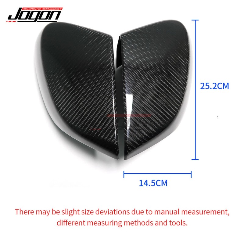 JOGON Carbon Fiber Side Rearview Mirror Cover Caps For Corvette