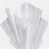 White Glitter Tissue Paper Bulk 36 Sheets (14x20 Inch) -