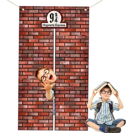 Platform 9 and 3/4 King's Cross, Photo Booth Props Brick Wall Background, Perfect for Outdoor and Indoor Use, Fan Love, Birthday Gifts, Party Supplies