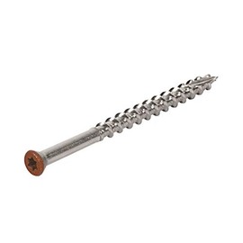 DeckWise #8x2-1/2 Stainless Steel Trim-Head Deck Screws, Rosy Brown, T15 Head, Covers 50 Sq. Ft. of Decking (100 Pack)