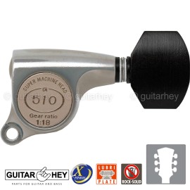 GOTOH NEW Gotoh SGS510Z-EN07 L3+R3 Set Mini Tuners 1:18 Ratio 3x3 - ANTIQUE X-NICKEL