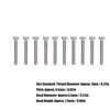 50Pcs Cheese Head Slot Screw A2-70 Stainless Steel, Flat Smooth