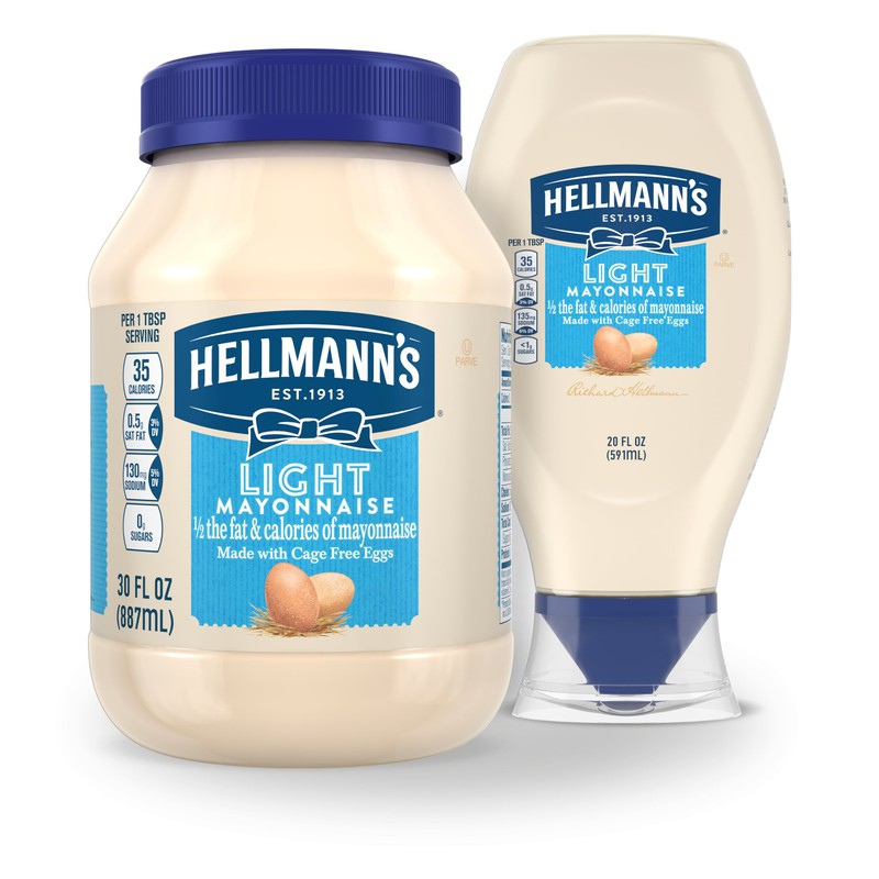 Hellmann's Light Mayonnaise Light Mayo Squeeze Bottle For a Creamy
