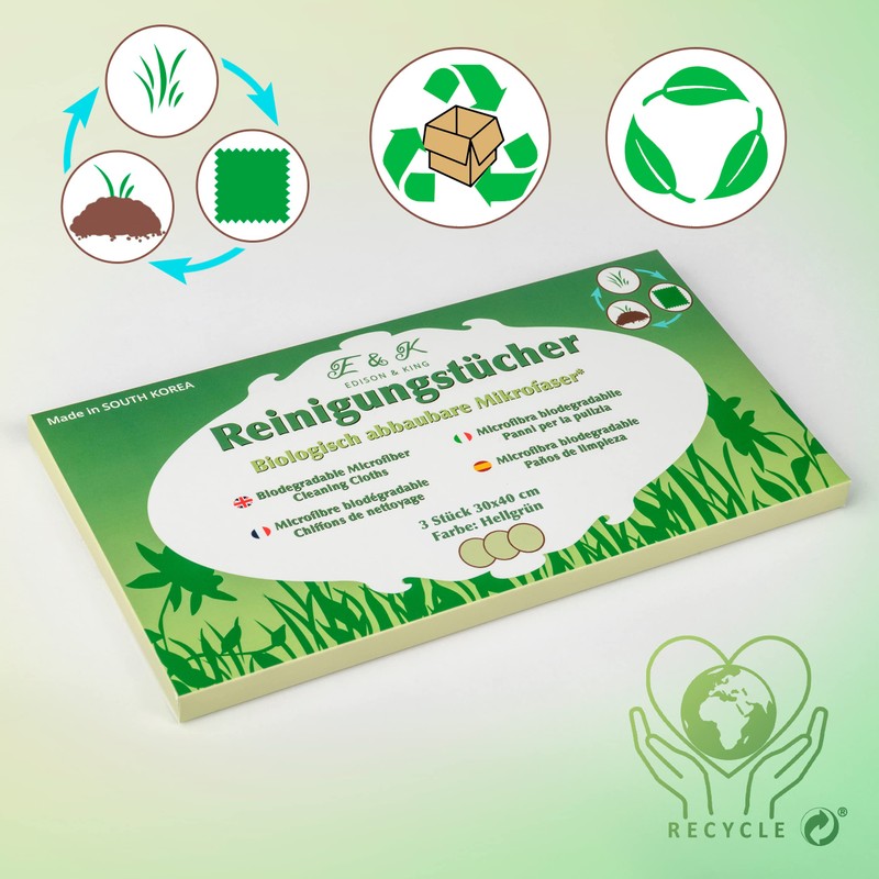 Glasses Cleaning Cloths XXL 50% Biodegradable 50% Microfibre Pack of