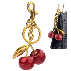 HCTCPALS Cherry Keychain Cherry Bag Charms for Purse Handbags Cute Cherry Accessories for Women Birthday Christmas Gifts