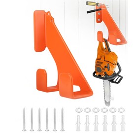 Chainsaw Holder Hanger, Heavy Duty Chainsaw Wall Mount with Rubber,Space Saving Chainsaw Storage for Garage, Shop & Shed Organization, Easy Install Chainsaw Rack
