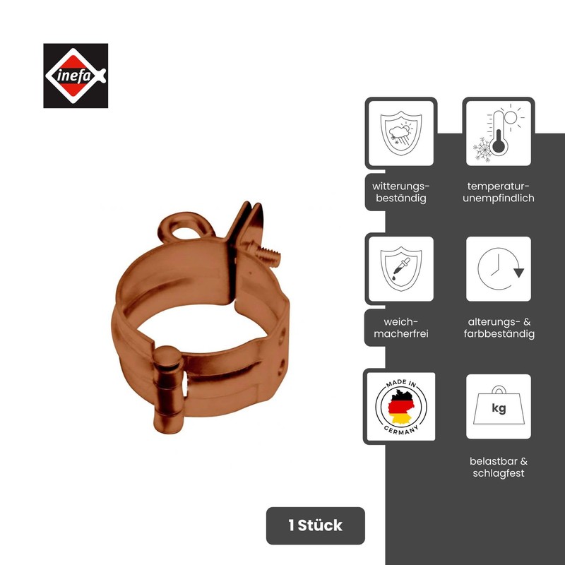 INEFA Pipe clamp for screw mounting, PVC DN 50, 1