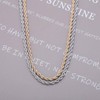 Zeshimb Rope Chain Necklace Layered Twisted Chain Choker Necklace Two