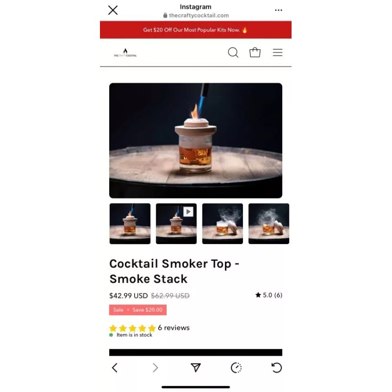 The CraftyCocktail - Smoker Top - Bulk - 10 Individual
