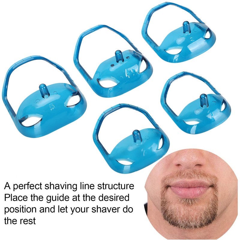 Goatee Shaving Template, Set of 5 Sizes Beard Shaping Tool,