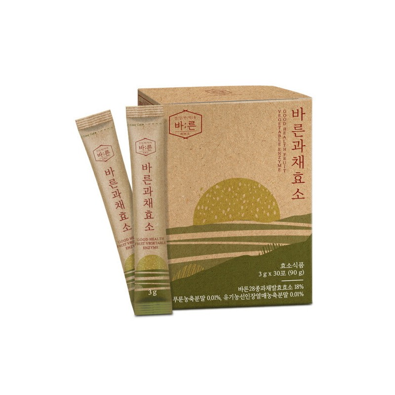 Barun 건강한약속바른 바른 저분자 클렌즈 과채 효소 30포x1박스(총 30포) Healthy