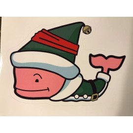 NEW Vineyard Vines Elf with Green Suit Whale Sticker Decal