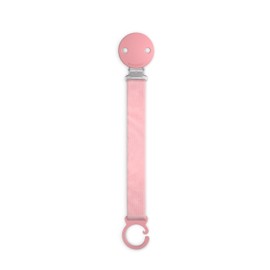 Suavinex, Portaciuccio in tessuto per neonati, Nastro con disegno double-face, Catenella per ciuccio, Clip con fermaglio, per ciucci con anello. +0 mesi, adatto ai neonati, Wonder Tinta unita Rosa