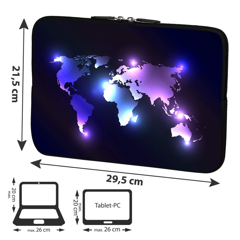 PEDEA Tablet Bag Case Design Sleeve for 10.1 inch, Dark