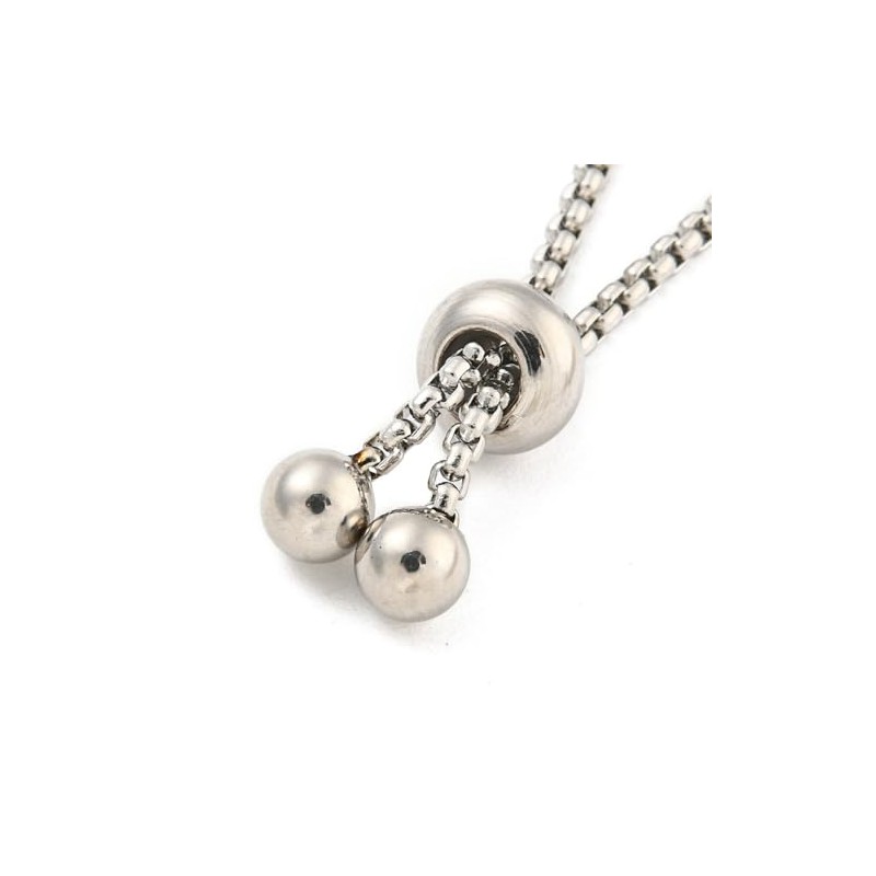 DanLingJewelry 10Pcs Adjustable Slider Chain Bracelet 11cm Stainless Steel Bracelet
