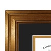 Golden State Art, 11x14 Dark Gold Document Frame for 8.5x11