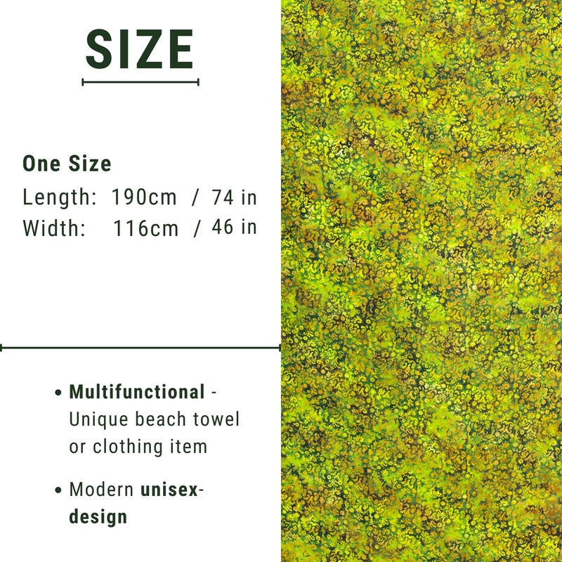 PANASIAM Sarong in green tones, scarf, towel, beach towel, wrap