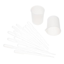KICHOUSE 1set Graduated Measuring Cups and Dropper Kit for DIY Craft Making Safe for Lab and Kitchen Use Craft Tool Set