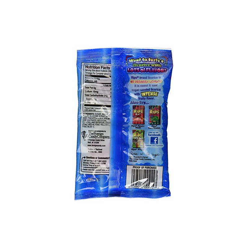 Rips Assorted Licorice Pieces, 4 Ounce (Pack of 12)