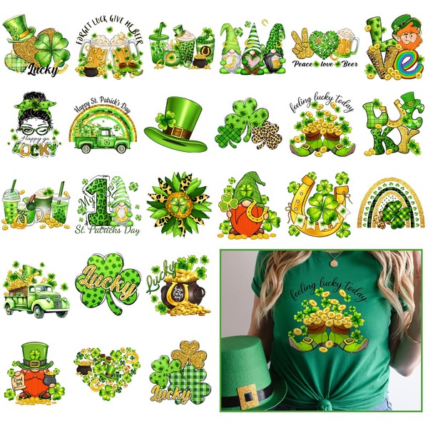 St.Patrick's Day HTV Heat Transfer Stickers Iron on Patches Iron
