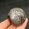TEAMWILL Natural Silk Agate Banded Ball Quartz Crystal Sphere Tumbled