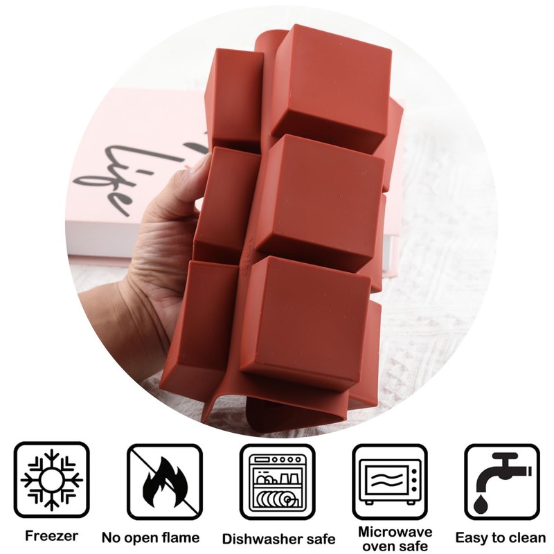 EPYHREHM Square Chocolate Molds Deep Chocolate Bar Mold For Dubai