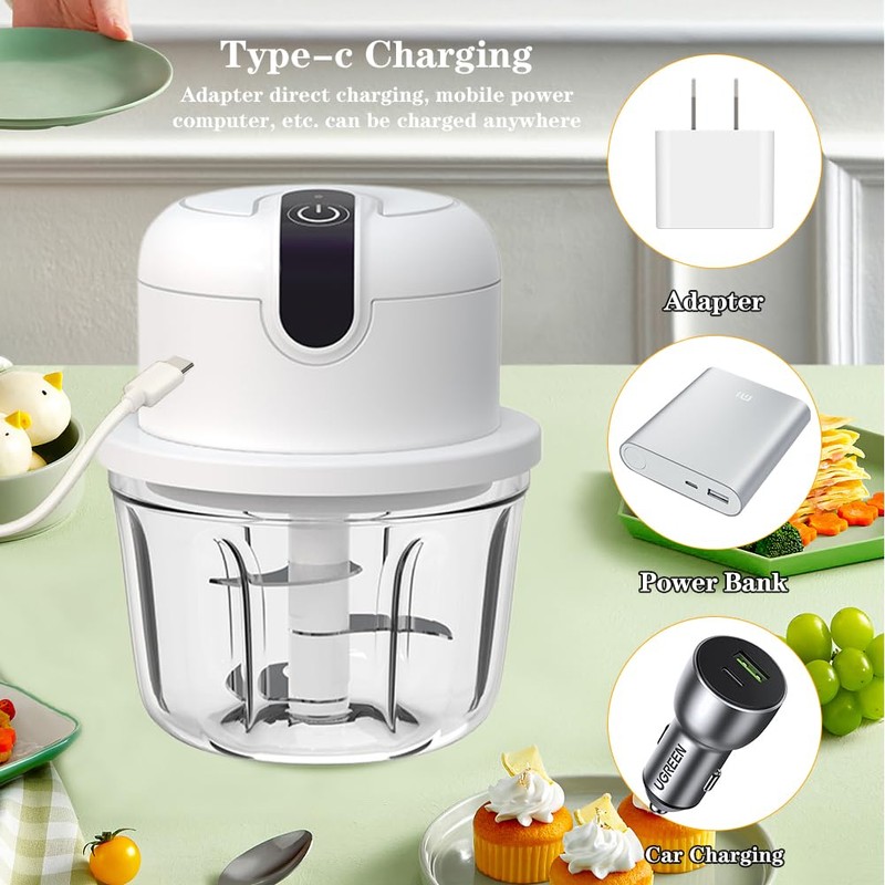 Umllpet Mini Onion Chopper, Electric Kitchen Chopper, 350 ml, USB