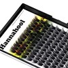 Hannahool Large Pack Wide Stem Cluster Eyelashes D Curl 10-20mm