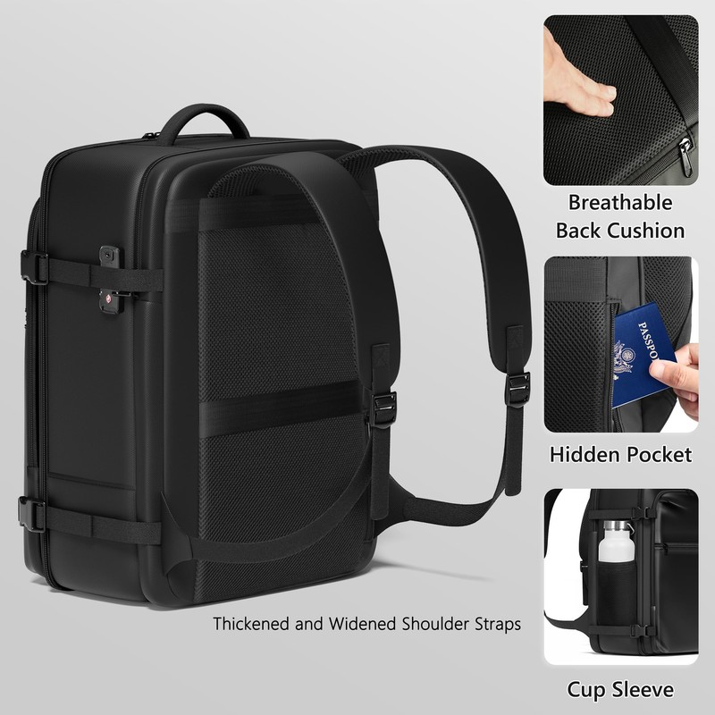 SUOCO Travel Vacuum Backpack with Portable Electric Pump, 45L Carry