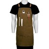 ChefsCloset Cotton Elmwood Cross Back Apron, Coffee Brown