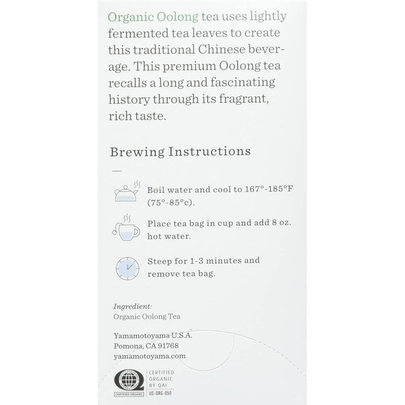 Yamamotoyama Organic Oolong Tea Bag 18 ct (Pack of 6)